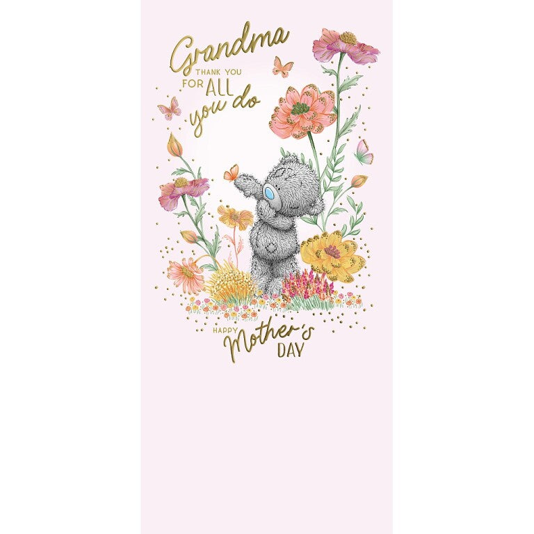 Me to You Tatty Teddy Mother's Day Card Thank You Grandma 4 x 8