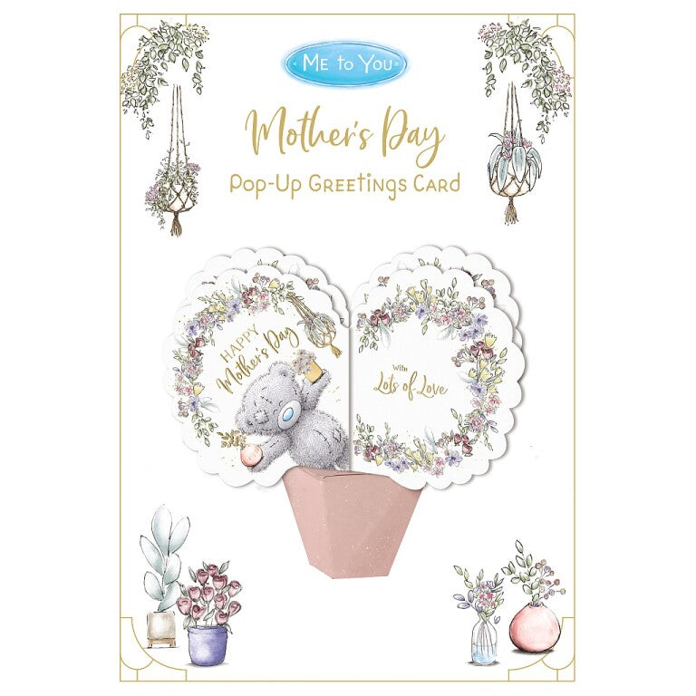Me to You Mother's Day Pop-Up Card Bear With Flower Pot