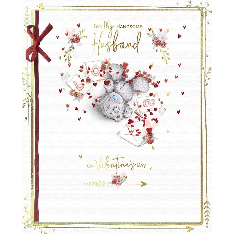 Me to You Tatty Teddy 'For My Handsome Husband' Handmade Card