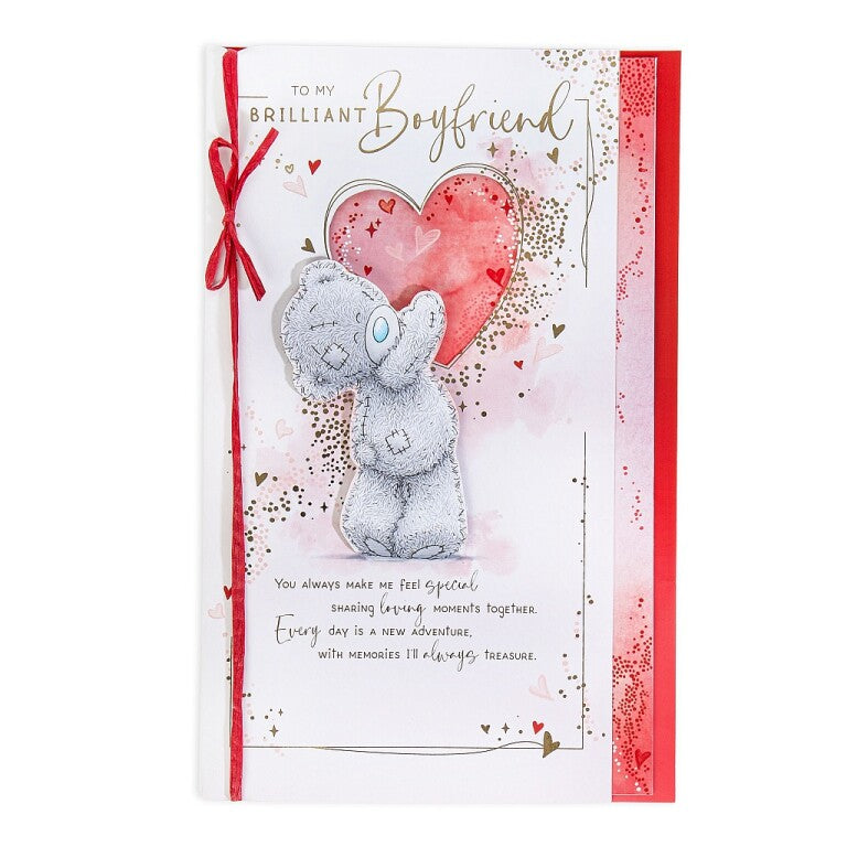 Me to You Tatty Teddy Hand Made Valentine's Day Card For Boyfriend 7 x 11