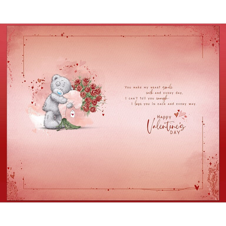 Me to You Tatty Teddy Luxury Hand Made Valentine's Day Card 'To my Lovely Girlfriend' 7 x 11