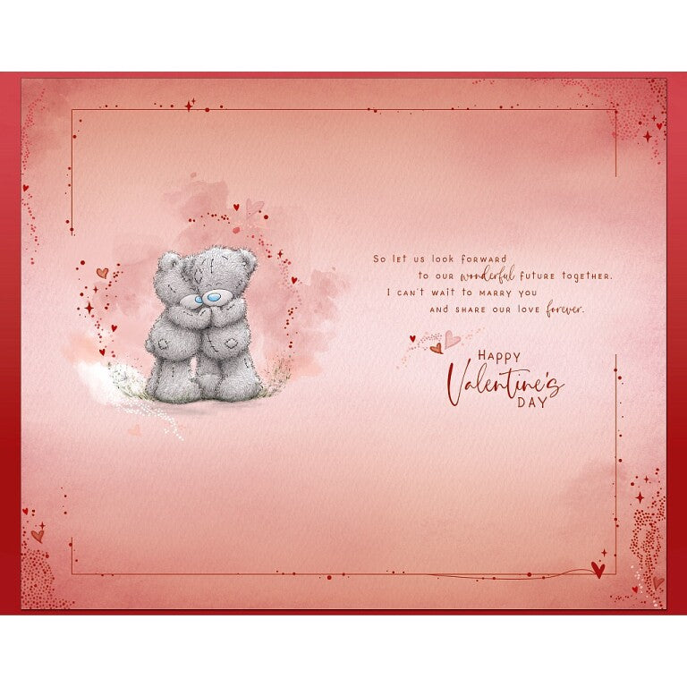 Me to You Tatty Teddy Luxury Hand Made Valentine's Day Card 'For my Amazing Fiance' 7 x 11