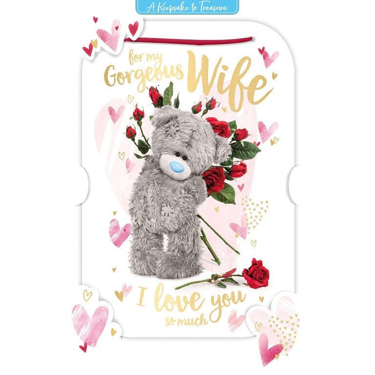 Me to You Tatty Teddy 'For My Gorgeous Wife' Photo-real card'