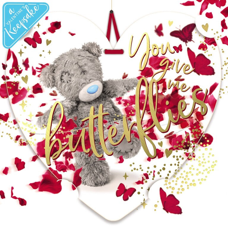 Me to You Tatty Teddy Valentine's Day 3D Keepsake Card 'You Give Me Butterflies' 6 x 6