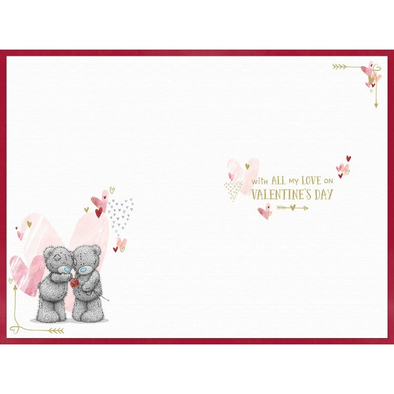Me to You Tatty Teddy Bears Sharing a Kiss 'Love Of My Life' Valentine's Day Card 6 x 8