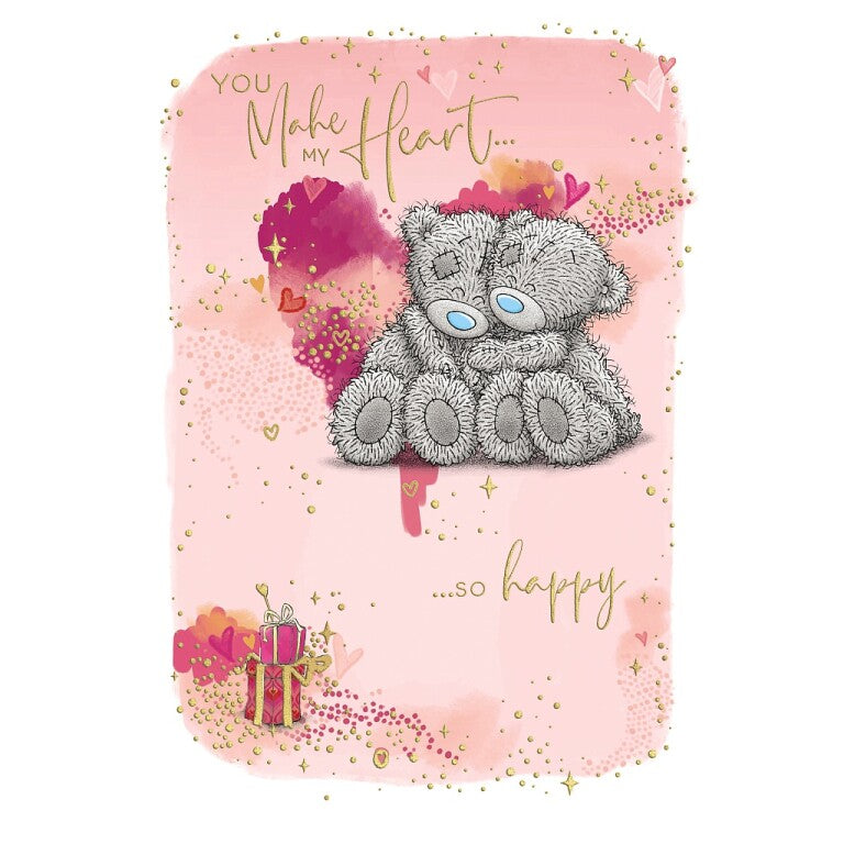 Me to You Tatty Teddy 'You Make My Heart So Happy' Valentine's Day Card, 6x9