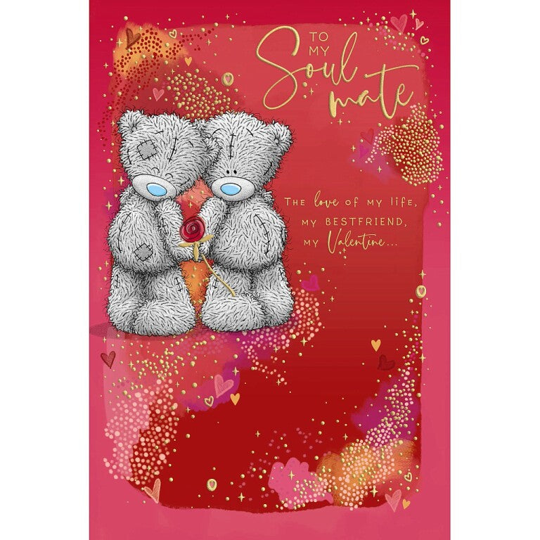 Me to You Tatty Teddy 'To My Soul Mate' Valentine's Day Card, 6x9