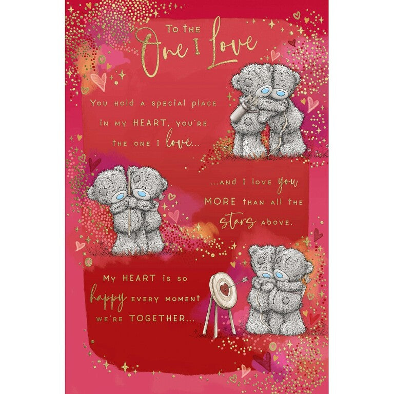 Me to You Tatty Teddy 'One I Love' Valentine's Day Card, 6x9