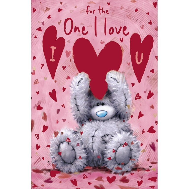 Me to You Tatty Teddy Seated with Heart 'One I Love' Valentine's Day Card 6 x 8