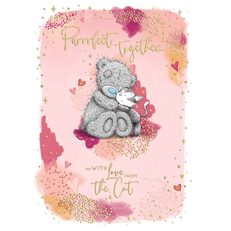 Me to You Tatty Teddy 'Purrfect Together' Valentine’s Day Card - From The  Cat , 5x7