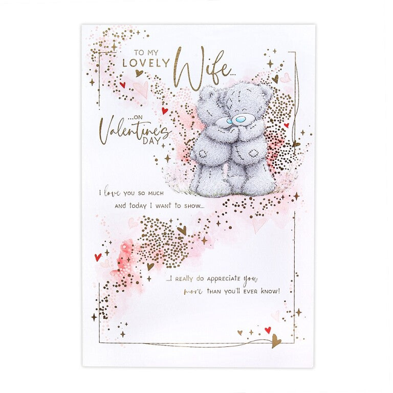 Me to You Tatty Teddy Valentine's Day Cute Pop-Out Card For A Lovely Wife 6 x 9