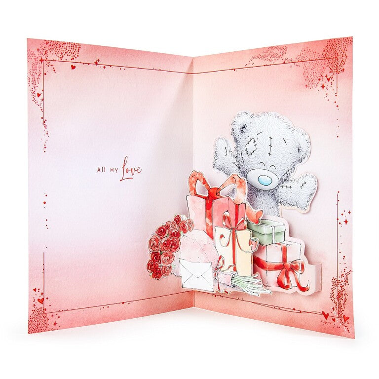 Me to You Tatty Teddy Valentine's Day Cute Pop-Out Card For A Lovely Wife 6 x 9