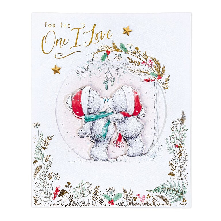 Me to You Tatty Teddy Luxury Handmade Christmas Card In Keepsake Box To The One I Love 8x10ins -