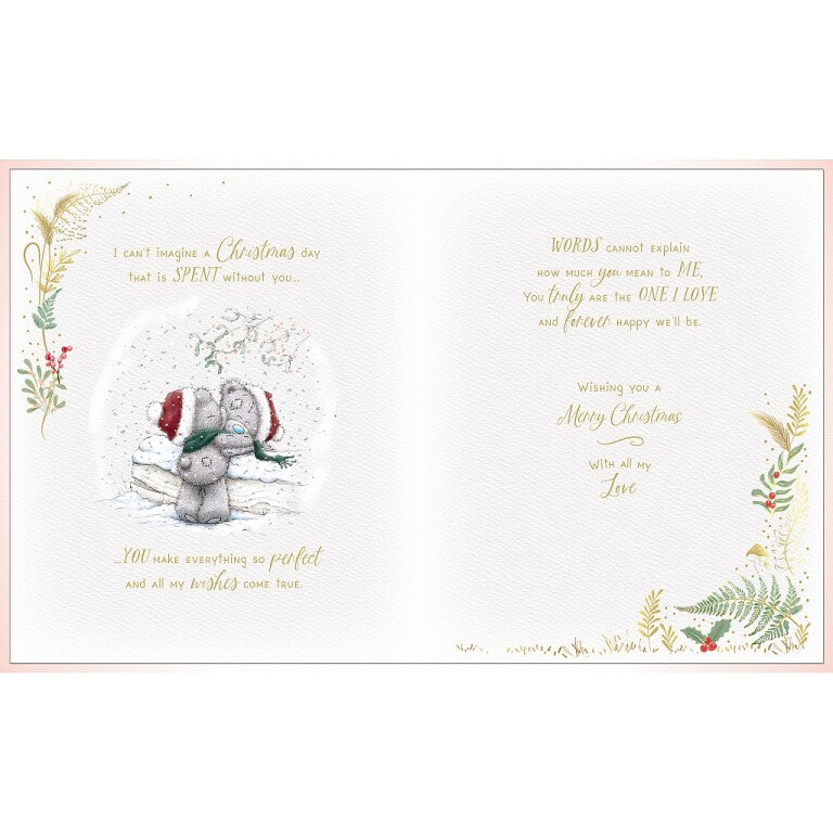 Me to You Tatty Teddy Luxury Handmade Christmas Card In Keepsake Box To The One I Love 8x10ins -