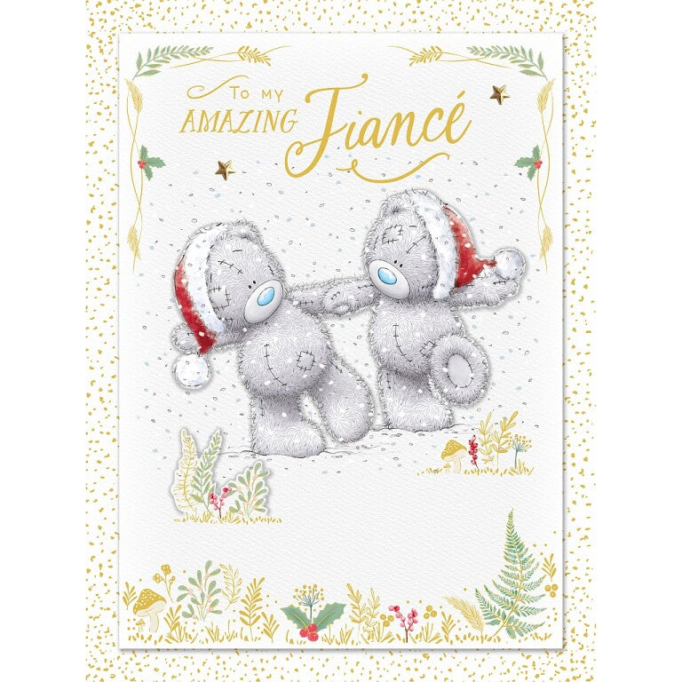 Me to You Tatty Teddy Luxury Christmas Card For Fiance In Keepsake Box