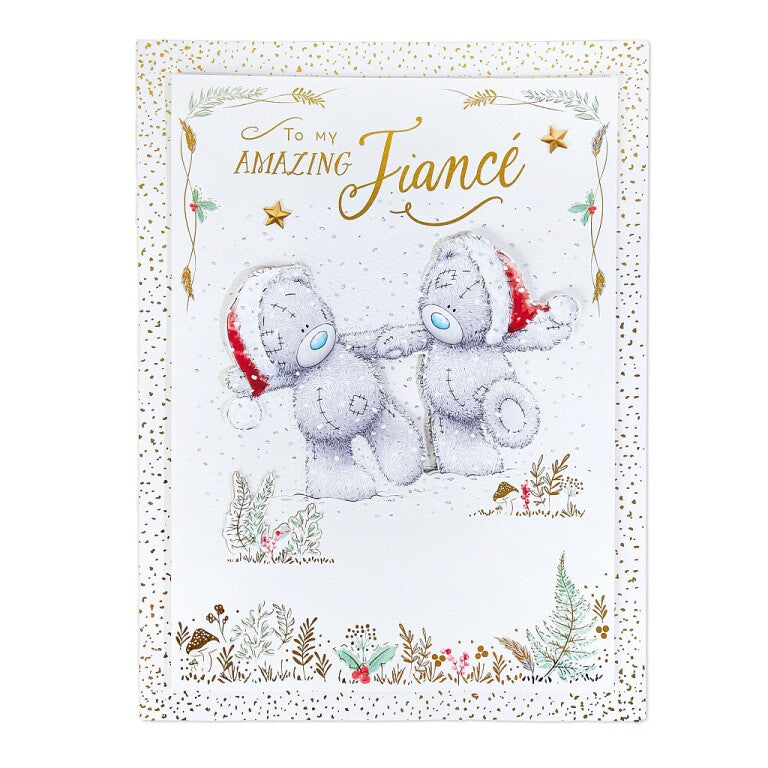 Me to You Tatty Teddy Luxury Christmas Card For Fiance In Keepsake Box