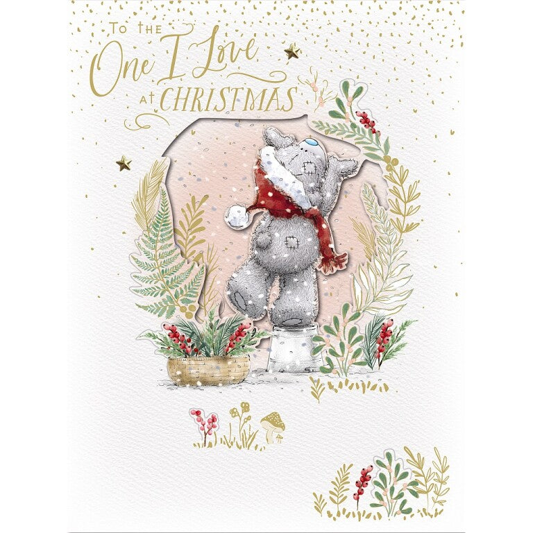 Me to You Tatty Teddy Luxury Handmade Christmas Card In Keepsake Box To The One I Love 12x9ins -