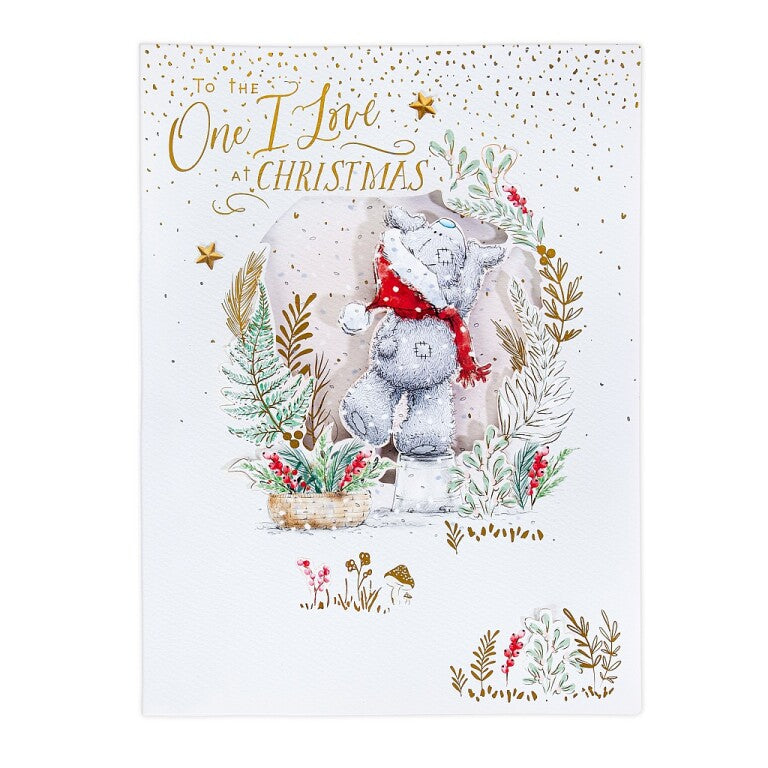 Me to You Tatty Teddy Luxury Handmade Christmas Card In Keepsake Box To The One I Love 12x9ins -