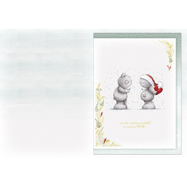 Me to You Tatty Teddy Luxury Handmade Boxed Christmas Card To The One I Love, 5 Illustrated Pages Inside 12x7ins -