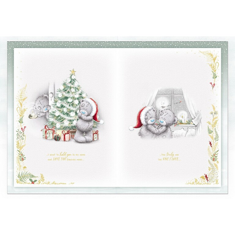 Me to You Tatty Teddy Luxury Handmade Boxed Christmas Card To The One I Love, 5 Illustrated Pages Inside 12x7ins -