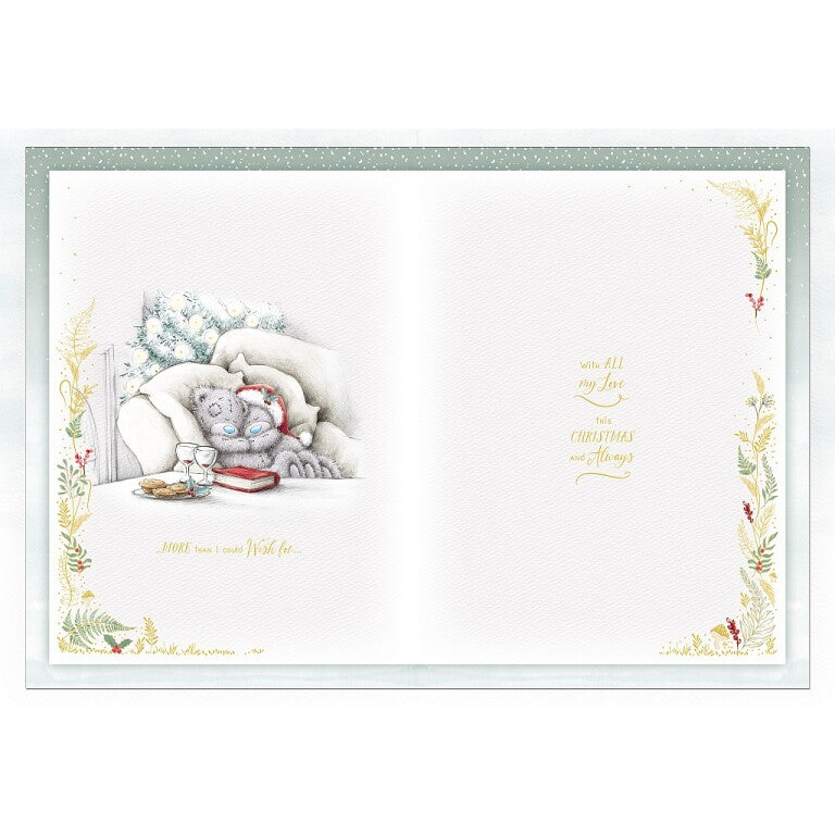 Me to You Tatty Teddy Luxury Handmade Boxed Christmas Card To The One I Love, 5 Illustrated Pages Inside 12x7ins -