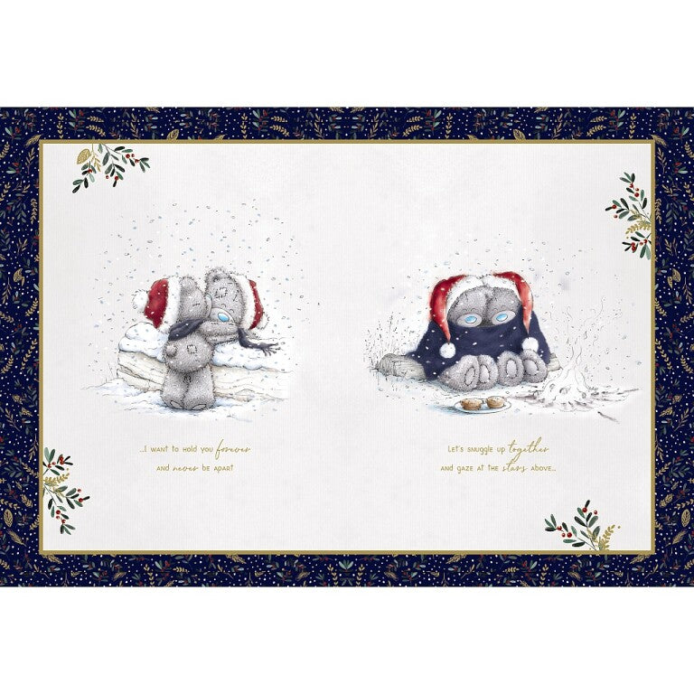 Me to You Tatty Teddy 'For The One I Love' Sledge Handmade Christmas Card