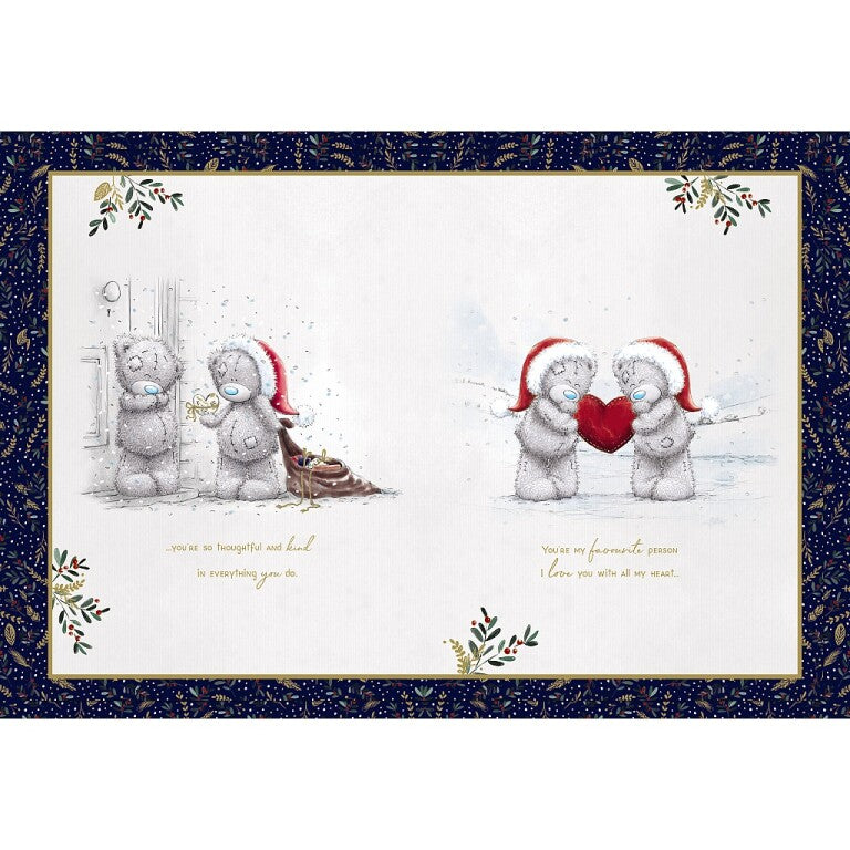 Me to You Tatty Teddy 'For The One I Love' Sledge Handmade Christmas Card