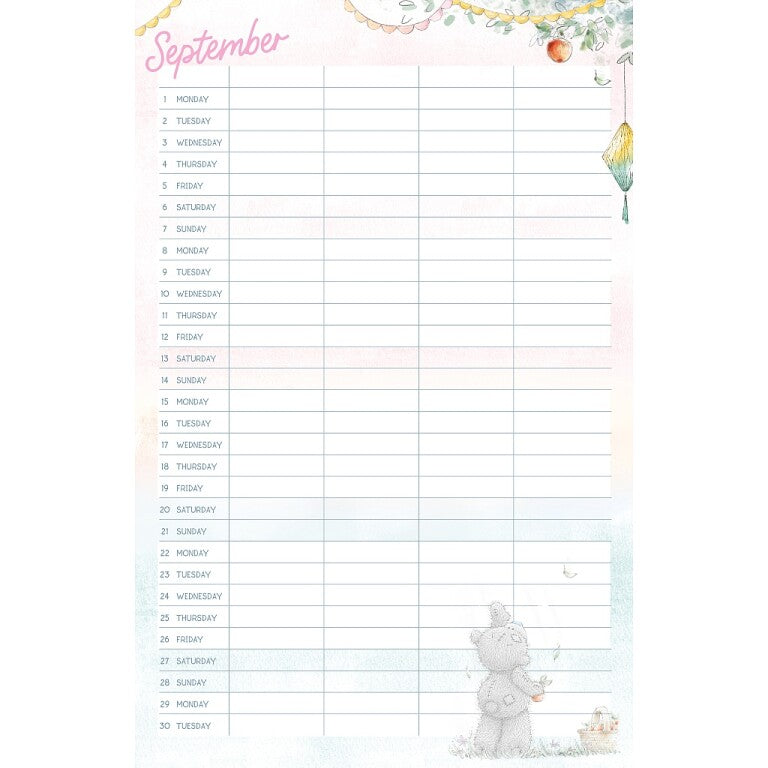 Me to You Tatty Teddy 2025 Household Planner