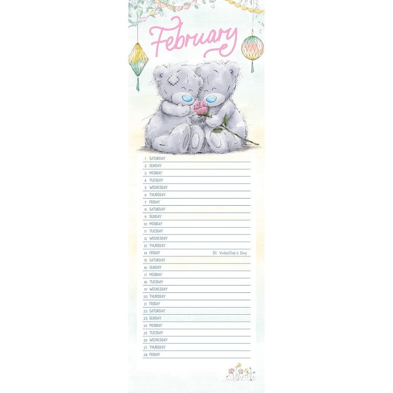 Me to You Tatty Teddy 2025 Classic Slim Calendar