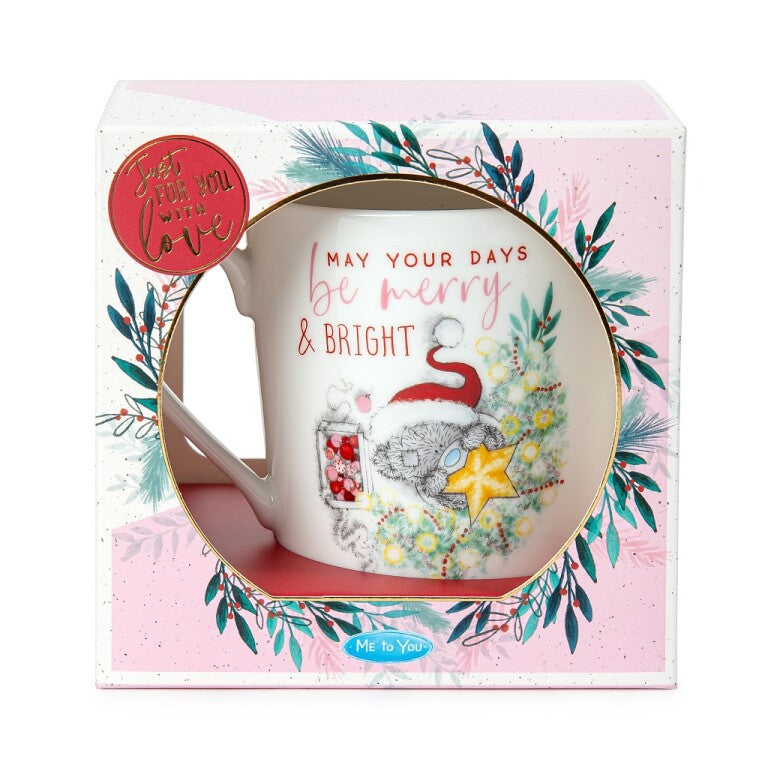 Me to You Tatty Teddy 'Merry & Bright' Christmas Mug in a Gift Box