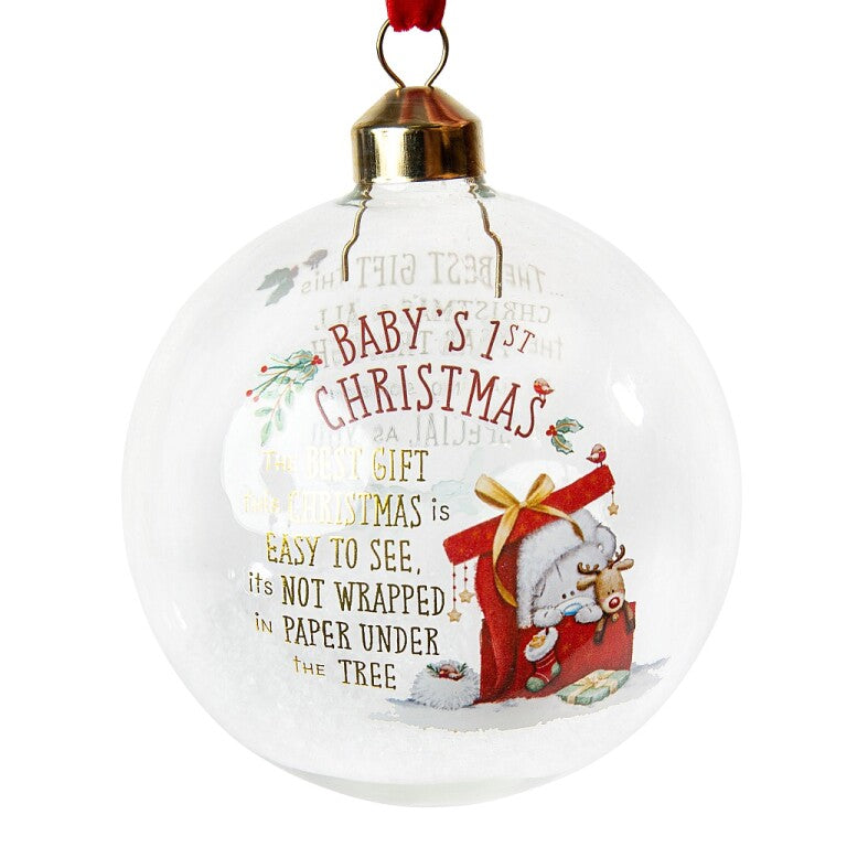 Tiny Tatty Teddy Baby's First Christmas Bauble in a Gift Box