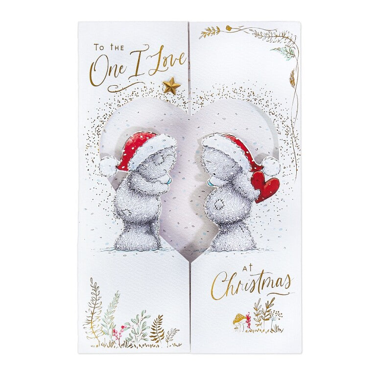 Me to You Tatty Teddy Handmade Luxury Christmas Card To The One I Love 6x9ins -