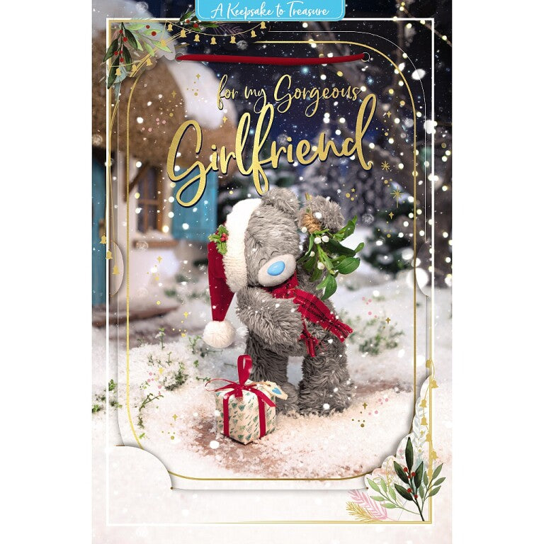 Me to You Tatty Teddy 3D Christmas Keepsake Card For My Gorgeous Girlfriend 6x9ins