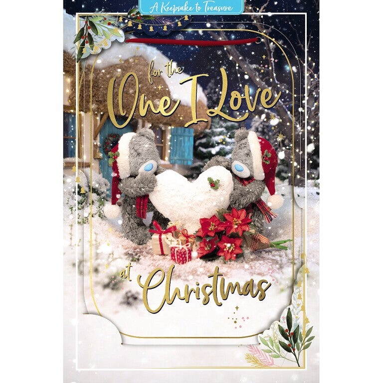 Me to You Tatty Teddy 3D 'One I Love' Christmas Keepsake Card 6x9ins