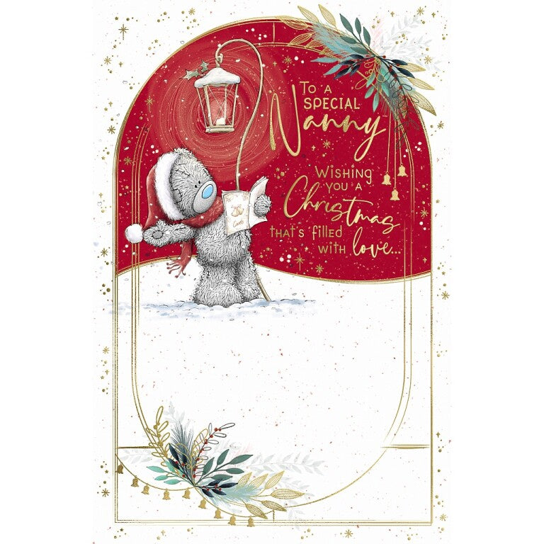 Me To You Tatty Teddy Christmas Card To A Special Nanny 5x8ins