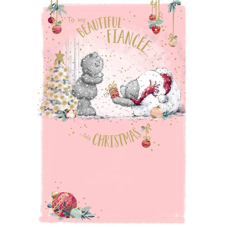 Me to You Tatty Teddy 'Beautiful Fiancée' Christmas Card