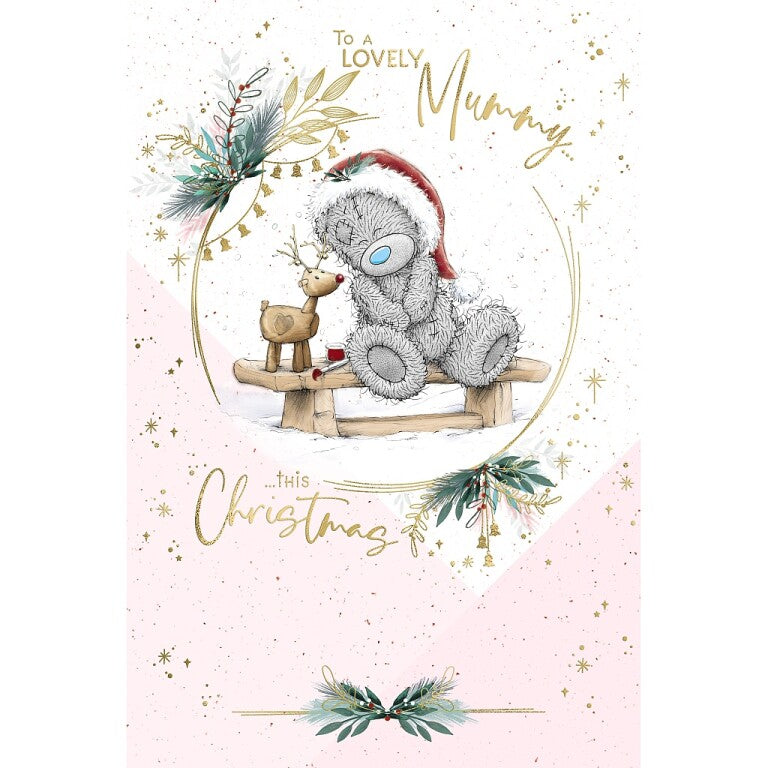 Me To You Tatty Teddy Christmas Card To A Lovely Mummy 6x9ins