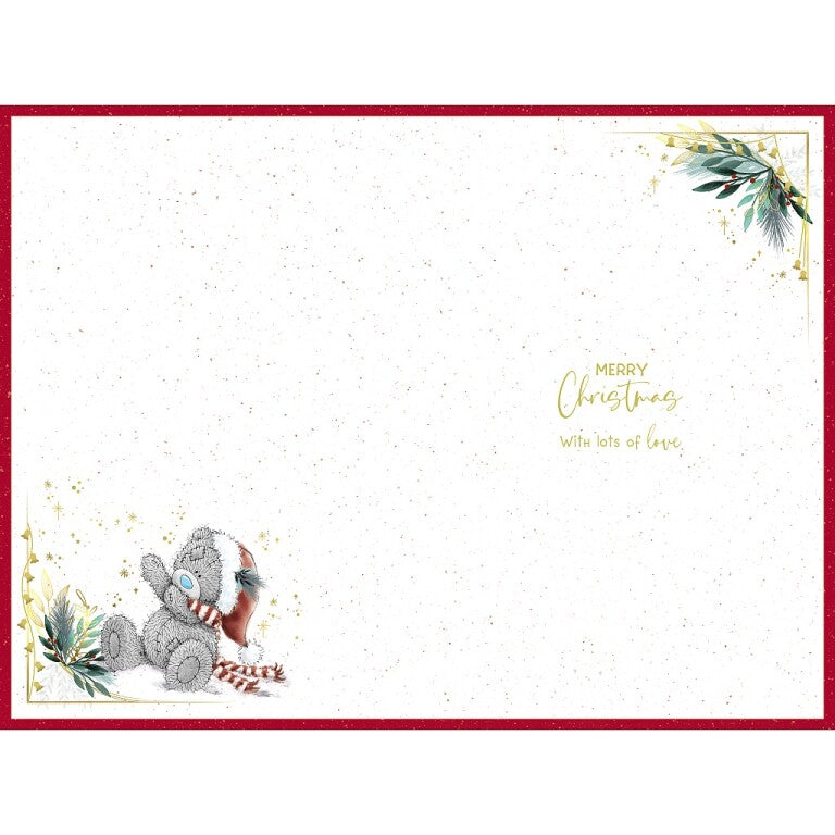 Me To You Tatty Teddy Brilliant Dad Christmas Card, Tatty Teddy on Sledge 6x9ins