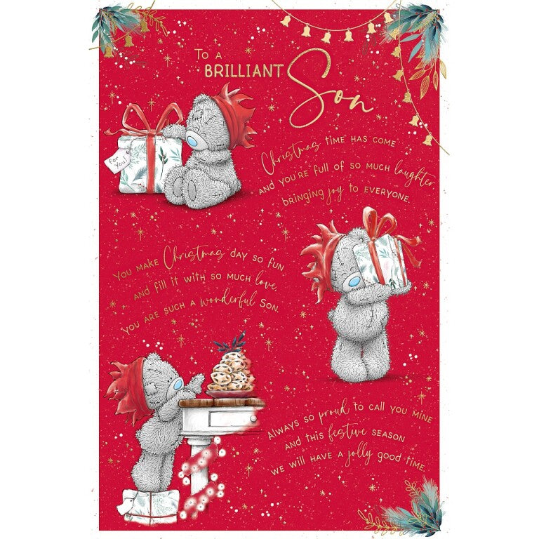 Me To You Tatty Teddy Christmas Card To A Brilliant Son