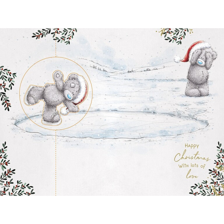 Me to You Tatty Teddy Son and Daughter-in-Law Handmade Pop Up Christmas Card