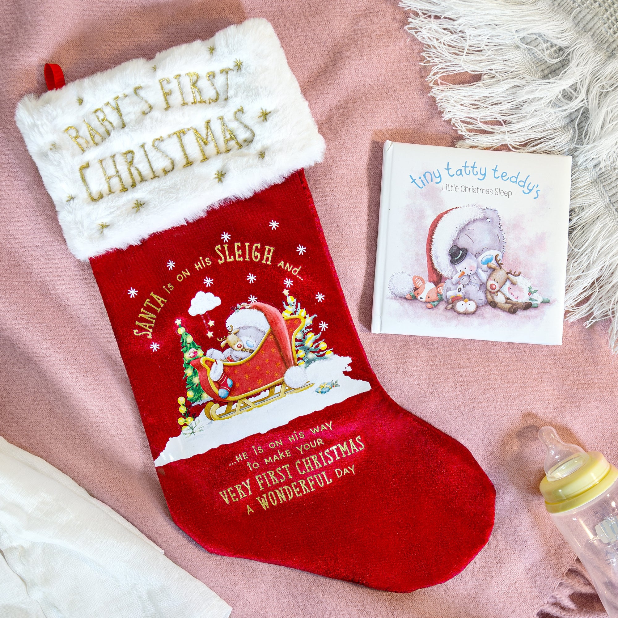 Tiny Tatty Teddy My First Christmas Stocking & Story Gift Set