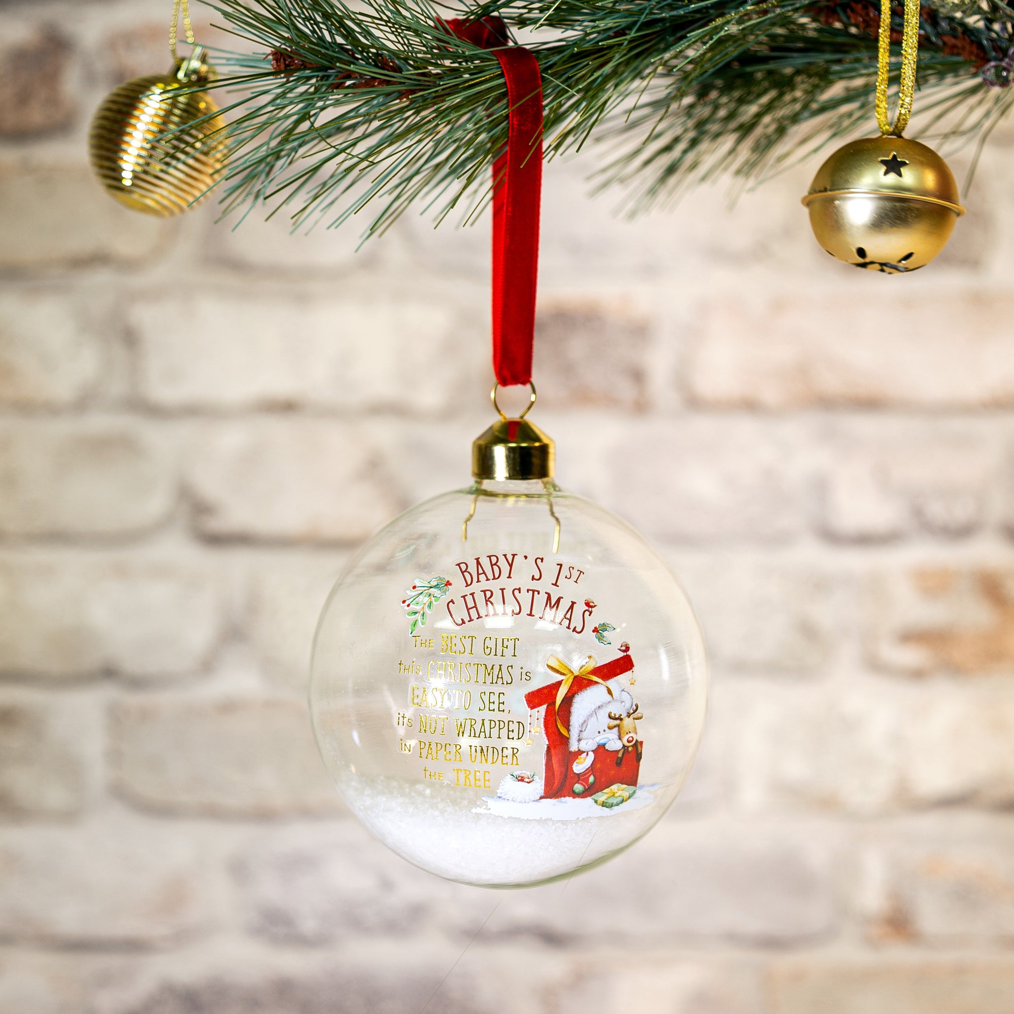 Tiny Tatty Teddy Baby's First Christmas Bauble in a Gift Box