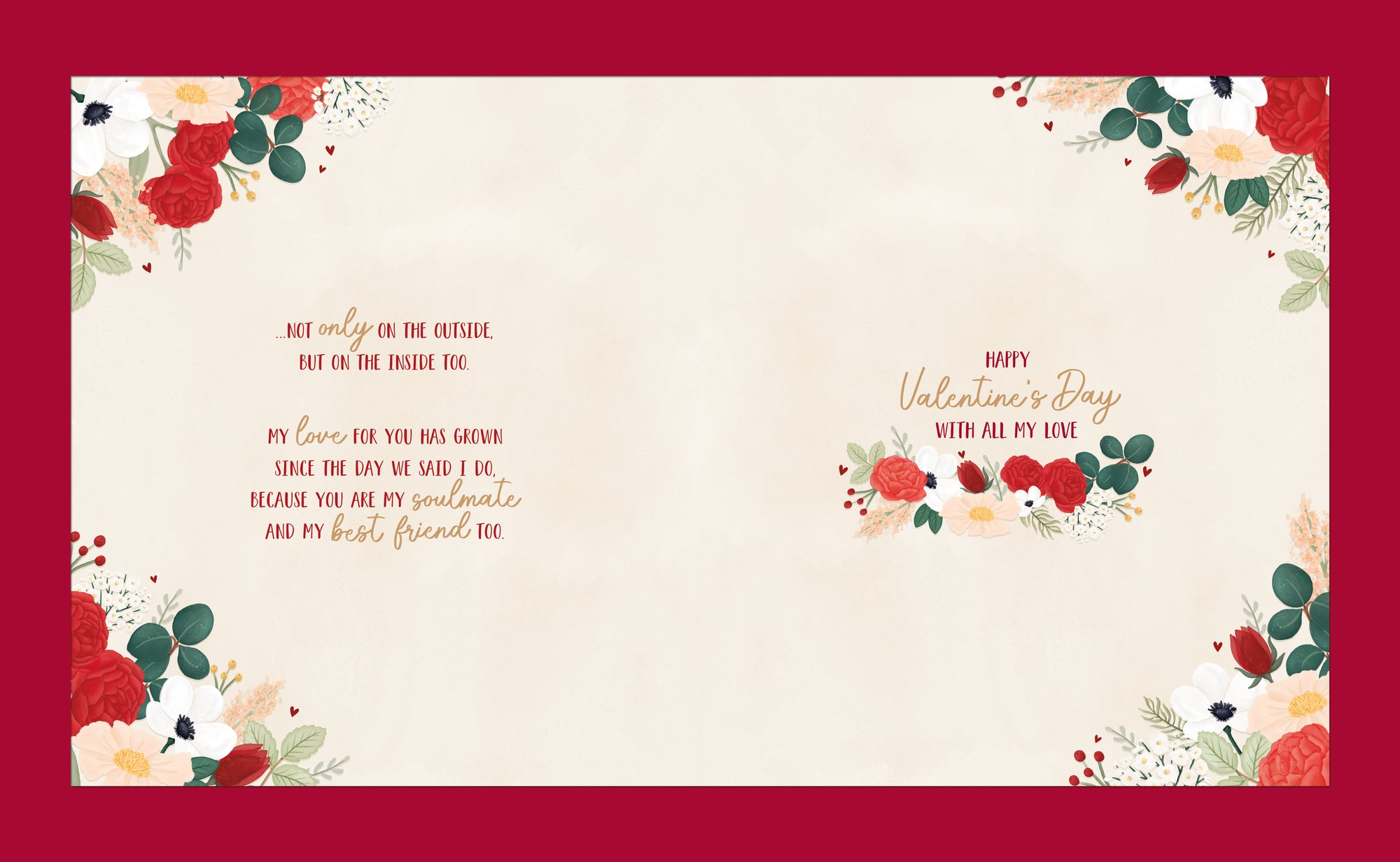 Luxury Boxed Hand-Finished Valentine's Day Card 'To my Amazing Wife' With Ribbon And Gold Foil Highlights by Wishing Well Studios. Size 8 x 10 inches