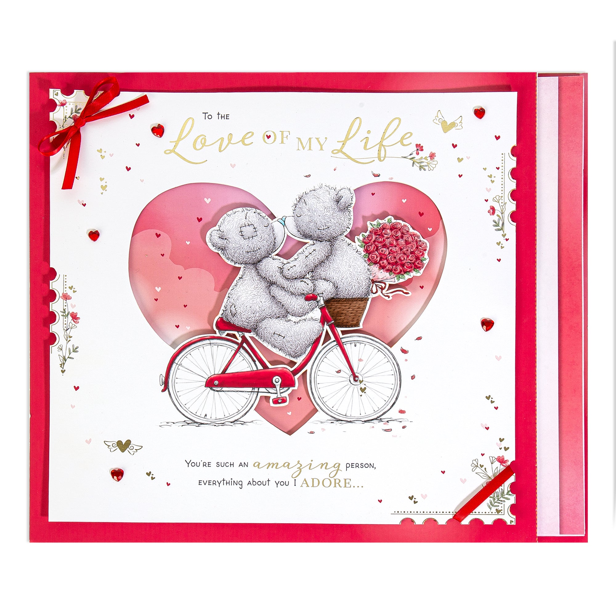 Me to You Tatty Teddy Luxury Large Boxed Handmade Valentine's Day Card 'Love of my Life' 12 x 14