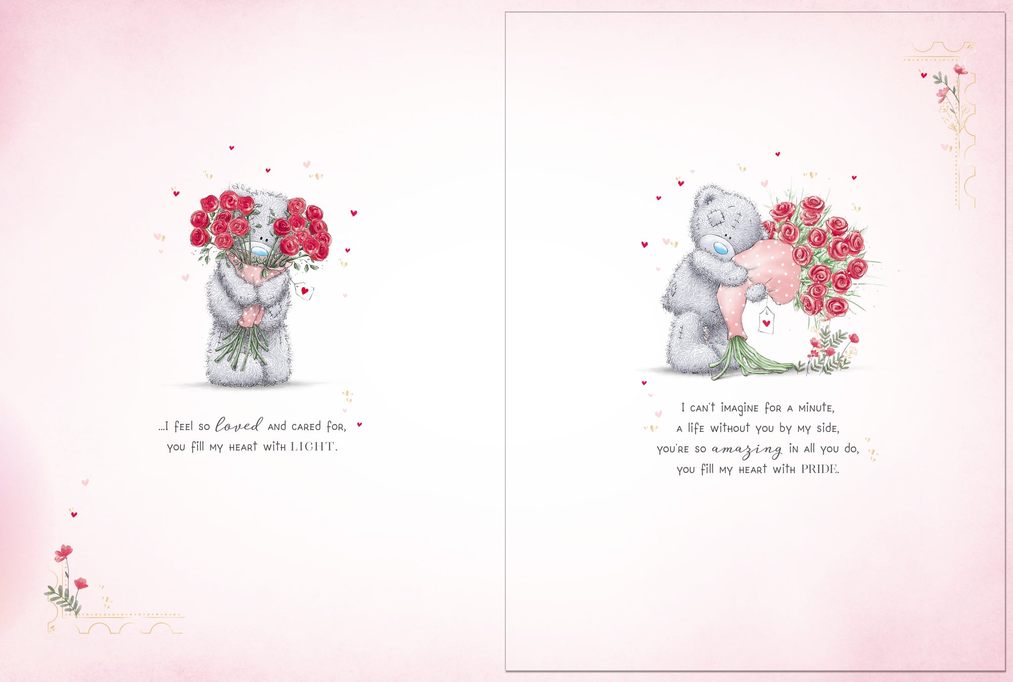 Me to You Tatty Teddy Luxury Boxed Handmade Valentine's Day Card 'To my Wonderful Wife' 12 x 9