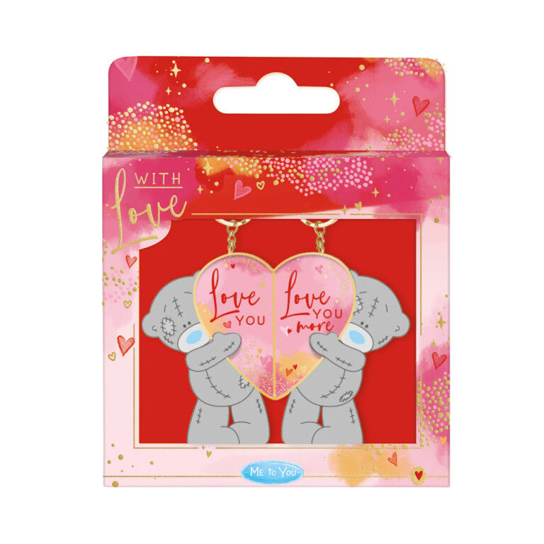 Me to You Tatty Teddy Two Part Keyring With 'Love You More' Caption