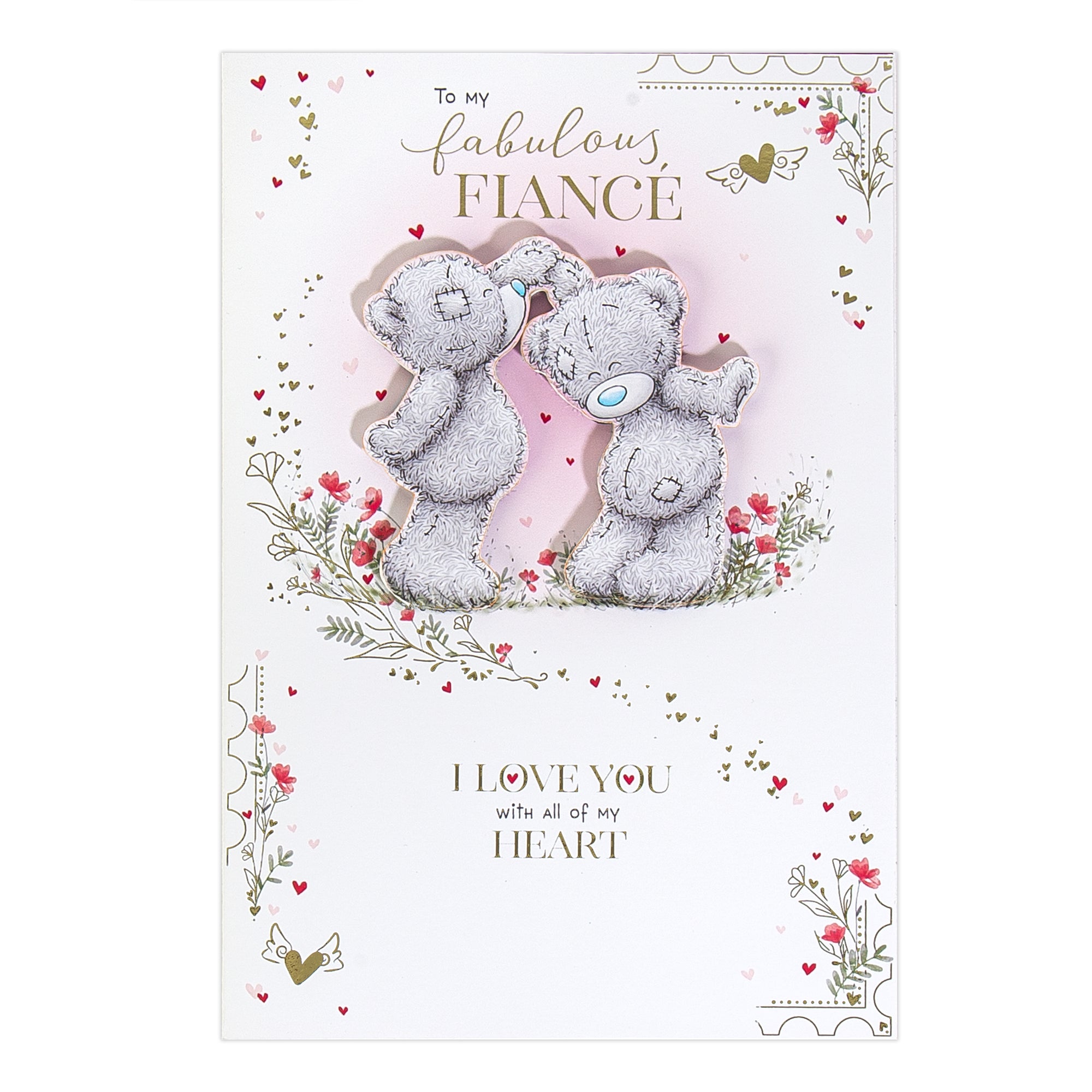Me to You Tatty Teddy Valentine's Day Card 'To my fabulous Fiancé' 6 x 9