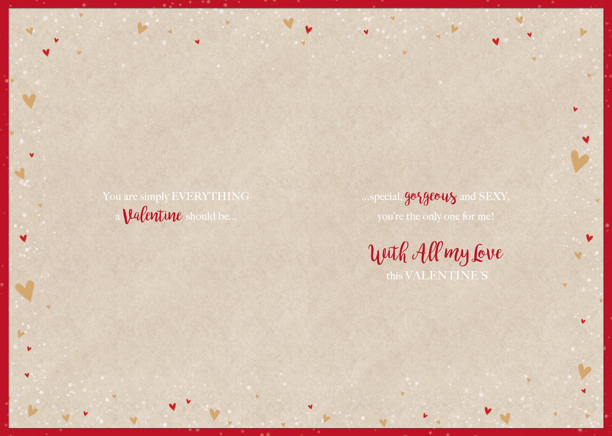 Luxury Handmade Valentine's Day Card 'To My Boyfriend' Gold Foil Love Hearts Design by Wishing Well Studios, 7 X 10 Inches