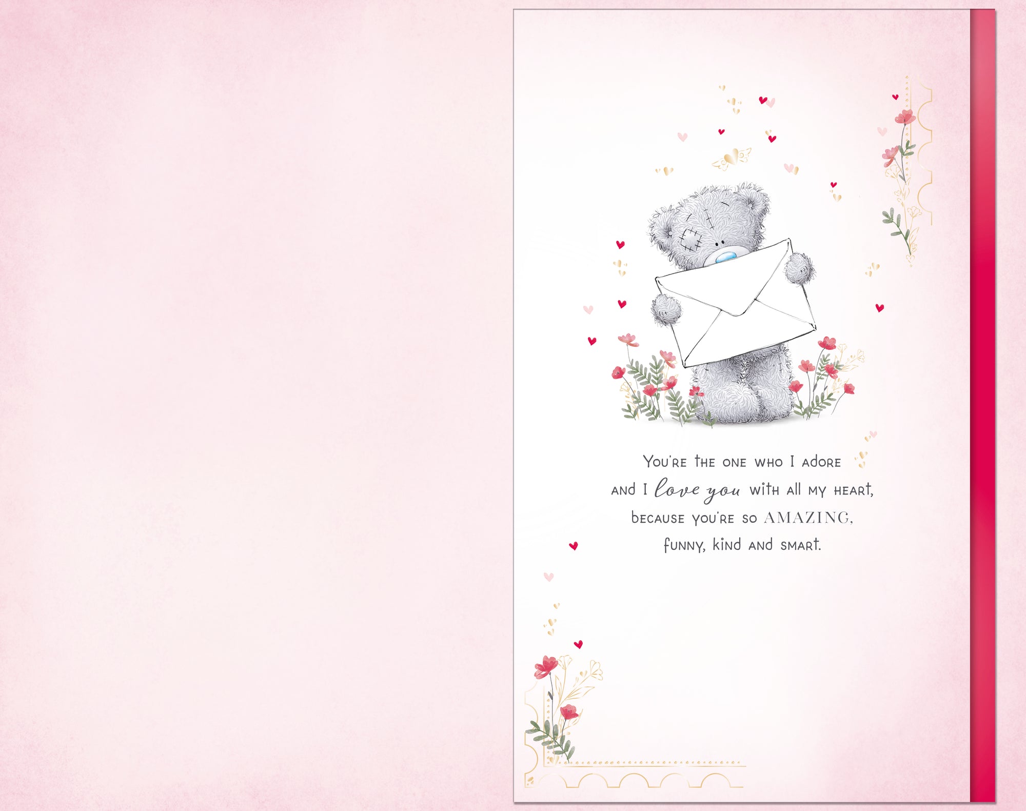 Me to You Tatty Teddy Luxury Hand Made Valentine's Day Card 'To my Wonderful Husband' 7 x 11