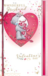 Me to You Tatty Teddy Luxury Hand Made Valentine's Day Card 'To my Wonderful Husband' 7 x 11